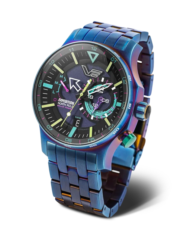 North Pole VS57-595D737 Set with the Rainbow PVD Stainless Steel Solid bracelet