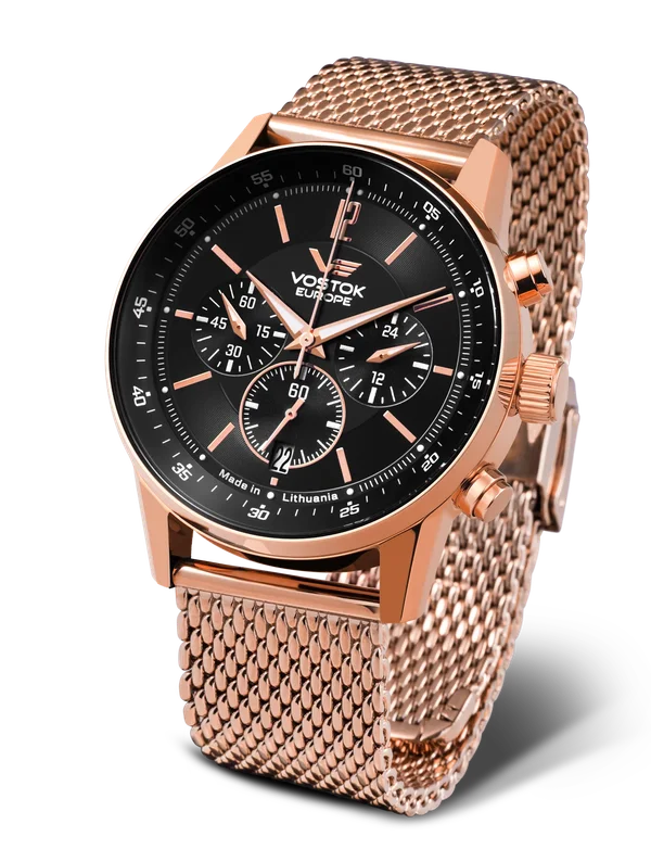 VK63-560B689 Set with the Rose Gold PVD Stainless Steel Mesh bracelet