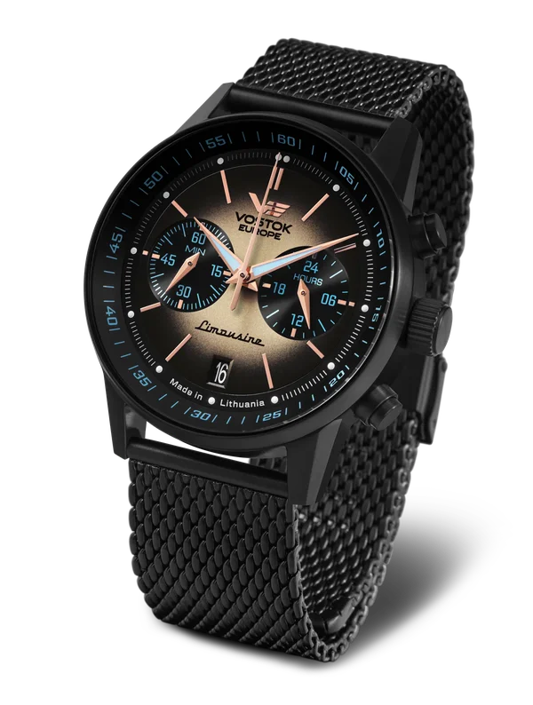 VK64-560C691 Set with the Black PVD Stainless Steel Mesh bracelet