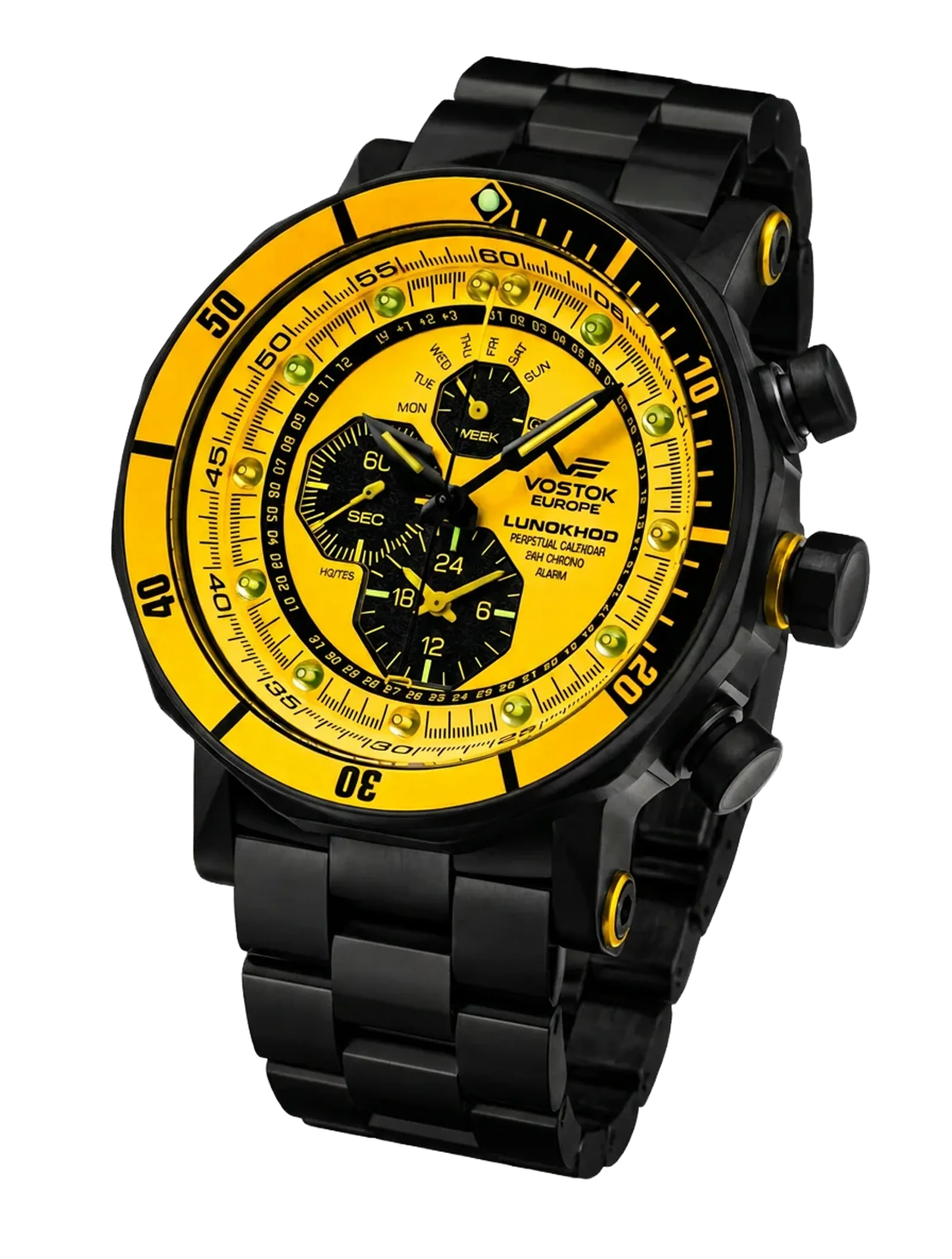 YM86-620C504 Set with the Black PVD Stainless Steel Solid bracelet