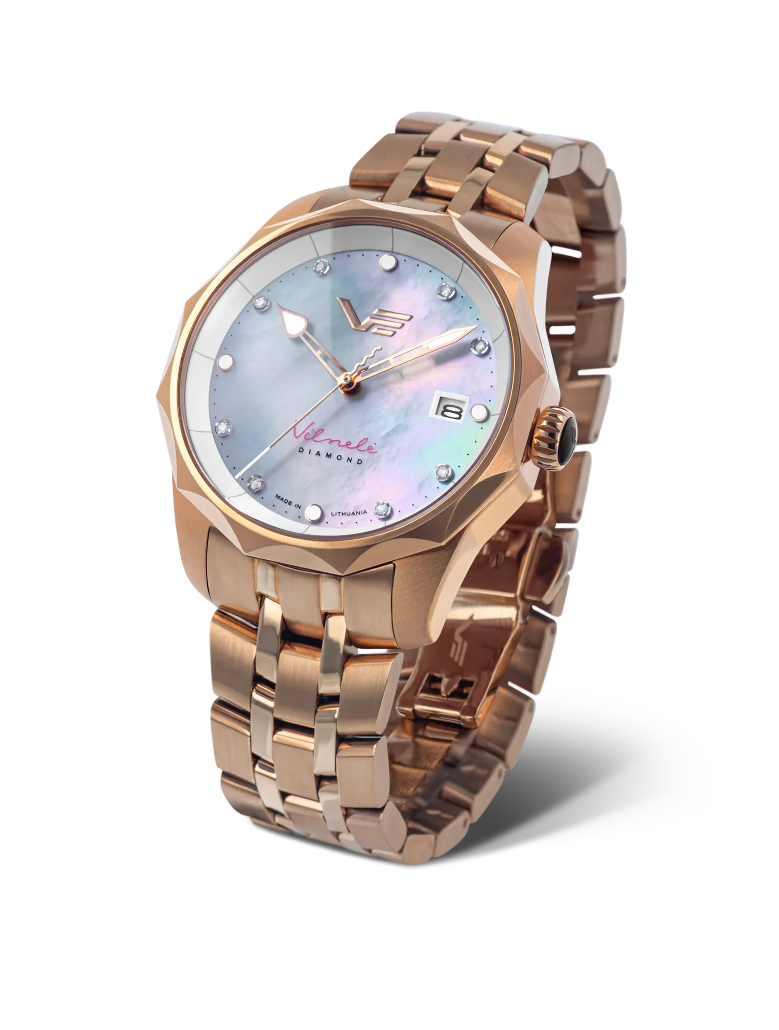 VS42-125B754 Set with the Rose Gold PVD Stainless Steel Solid bracelet