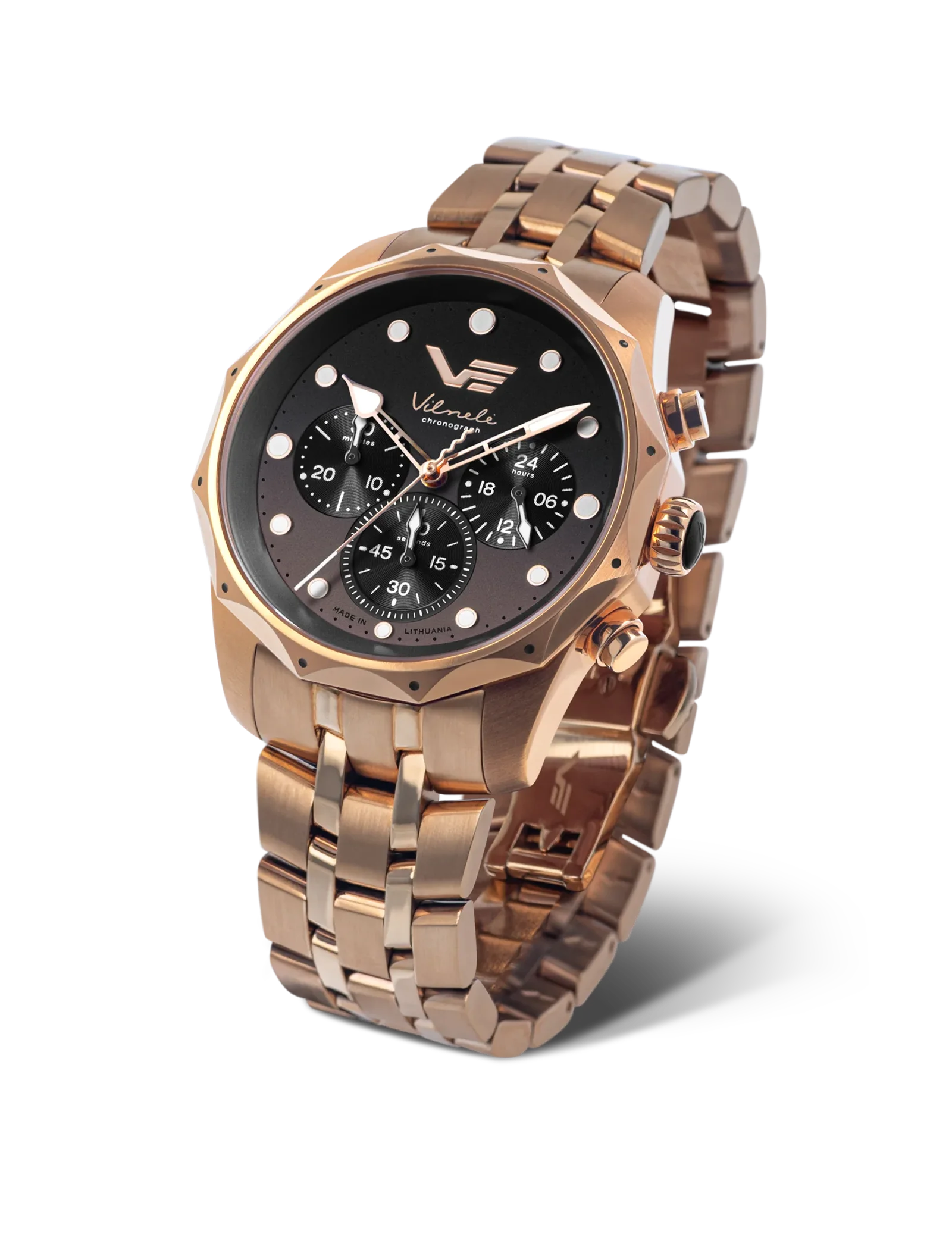 JS20-125B751 Set with the Rose Gold PVD Stainless Steel Solid bracelet