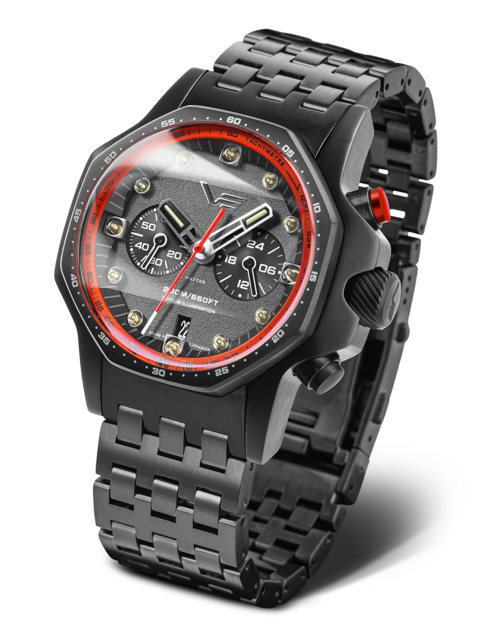 Sakharov VK64-640C699 Set with Integrated Black PVD Stainless Steel Solid Bracelet