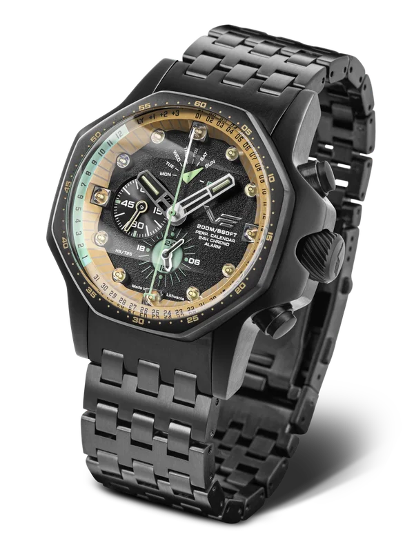Oppenheimer YM86-640C697 Set with Integrated Black PVD Stainless Steel Solid Bracelet
