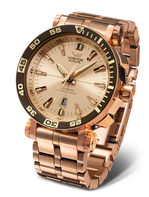 NH35A-575B281 Set with Integrated Rose Gold PVD Stainless Steel solid bracelet